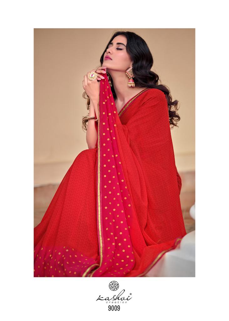 Kashvi Soundarya Fancy Party Wear Georgette Heavy Saree Collection